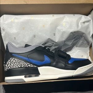 Black and Blue Sneakers with Elephant Print